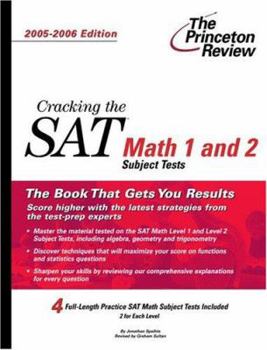 Paperback Cracking the SAT Math 1 and 2 Subject Tests Book