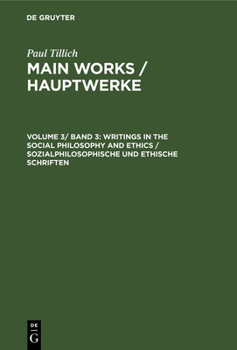 Hardcover Writings in the Social Philosophy and Ethics / Sozialphilosophische Und Ethische Schriften Book