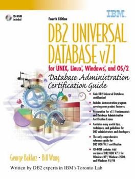 Paperback DB2 Universal Database V7.1 for Unix, Linux, Windows and OS/2 Database Administration Certification Guide [With 2 CDROM's] Book
