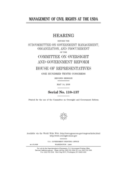 Paperback Management of civil rights at the USDA Book