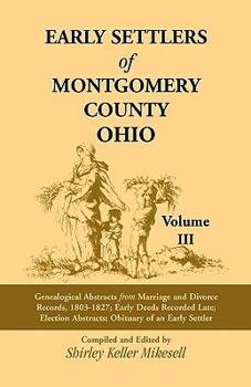 Early settlers of Montgomery County, Ohio