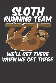 Paperback Notebook: Sloth Running Team Lazy Runner Funny Dot Grid Dotted 6x9 120 Pages Book