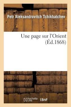 Paperback Une Page Sur l'Orient [French] Book