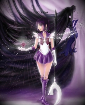 Notebook: Sailor Moon Anime Soft Glossy Cover College Ruled Pages Book 7.5 x 9.25 Inches 110 Pages