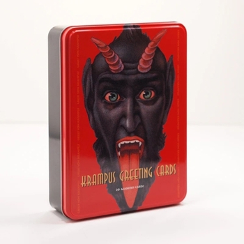 Cards Krampus Greeting Cards Set One: 20 Assorted Cards in Deluxe Tin Book