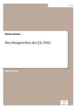 Paperback Das Abzugsverbot des §3c EStG [German] Book