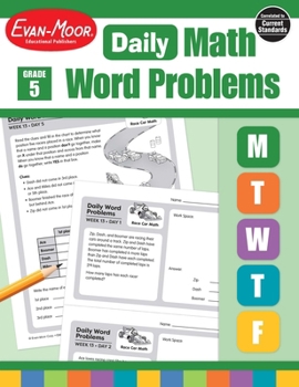 Paperback Daily Word Problems Math, Grade 5 Teacher Edition Book