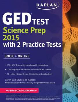 Paperback Kaplan GED Test Science Prep 2015: Book + Online Book