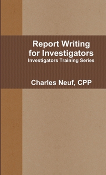 Paperback Report Writing for Investigators Book