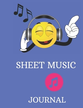 Sheet Music Journal: Large colorful 8.5 by 11 sheet music journal