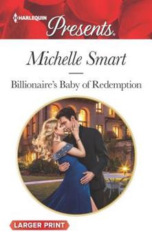 Mass Market Paperback Billionaire's Baby of Redemption [Large Print] Book