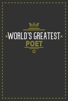 Paperback World's Greatest Poet: Lined notebook - best gift for Poet Book