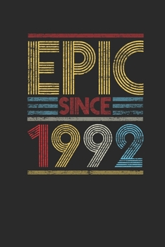 Epic Since 1992: Graph Paper Notebook (6" x 9" - 120 pages) ~ Birthday Themed Notebook for Daily Journal, Diary, and Gift
