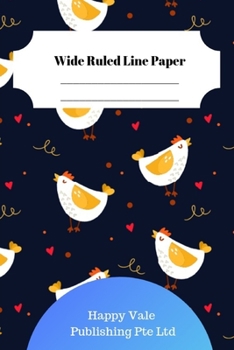 Paperback Cute Chicken Theme Wide Ruled Line Paper Book