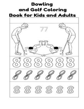 Paperback Bowling and Golf Coloring Book for Kids and Adults Book