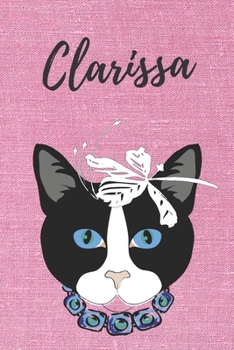 Clarissa Katzen Notizbuch / Malbuch / Tagebuch / Journal / DIN A5 / Geschenk: Individuelles personalisiertes blanko Mädchen & Frauen Namen Notizbuch, ... Geschenk für Frauen. (German Edition)
