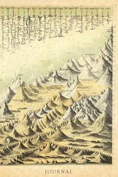 Paperback Journal: Vintage Map of Worlds Longest Rivers and Highest Mountains - Antique Scientific Engravings - 120 Blank Lined 6x9 Colle Book