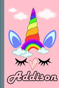Addison: Personalized Unicorn Sketchbook For Girls With Pink Name: Addison: Personalized Unicorn Sketchbook For Girls With Pink Name Doodle, Sketch, Create!