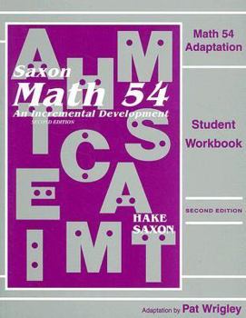 Paperback Math 54 Adaptation Book