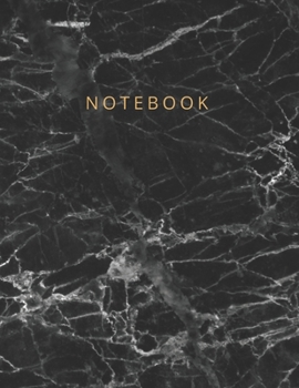 Notebook: Beautiful Black Marble Notebook - Marble & Gold Journal | 150 Wide-ruled Pages | 8.5” x 11” - A4 Size (Marble and White Collection - ... Composition Book) (Notebook Wide ruled)