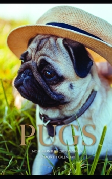 Paperback Pugs Note Monthly 2020 Planner 12 Month Calendar Book
