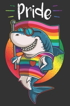 2020 Week To View Dated Planner Diary: 6x9 Inches Paperback LGBT Shark LGBTQ Pride Flag