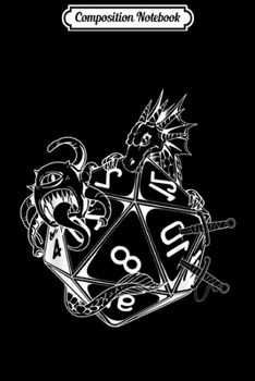 Paperback Composition Notebook: Retro DM Tabletop Gaming Gif Vintage Dragons D20 Dice Journal/Notebook Blank Lined Ruled 6x9 100 Pages Book
