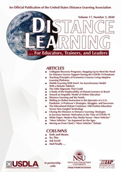Paperback Distance Learning Volume 17 Issue 3 2020 Book