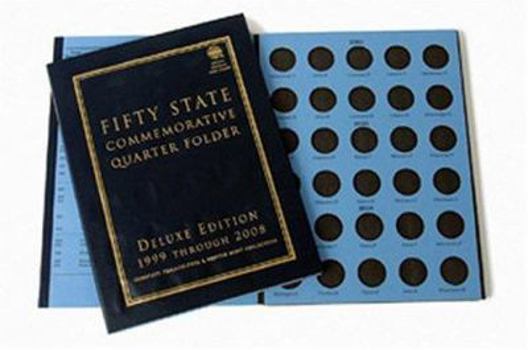 Hardcover Fifty State Commemorative Quarter Folder: 1999 Through 2009, Complete Philadelphia & Denver Mint Collection Book