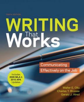 Paperback Writing That Works with 2009 MLA and 2010 APA Updates: Communicating Effectively on the Job Book