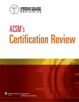 Paperback Acsm's Certification Review Book