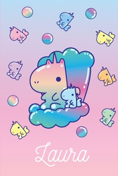Laura: Gummibärchen Einhorn - Kritzelbuch Notizbuch Liniert Persönliches Geschenk Für Mädchen (German Edition)