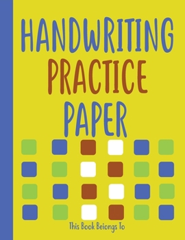 Paperback Handwriting practice paper: Handwriting for kindergarteners. Book