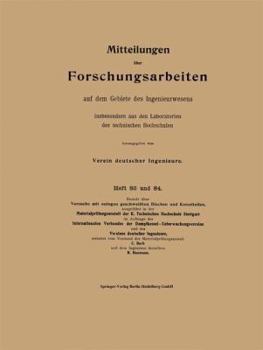 Paperback Mitteilungen Über Forschungsarbeiten Auf Dem Gebiete Des Ingenieurwesens [German] Book