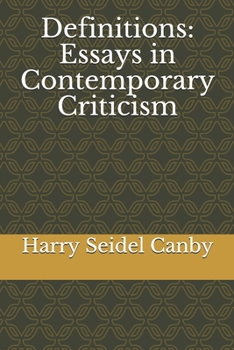 Paperback Definitions: Essays in Contemporary Criticism Book