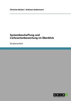 Paperback Systembeschaffung und Lieferantenbewertung im ?berblick [German] Book