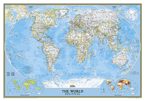 Map National Geographic World Wall Map - Classic - Laminated (43.5 X 30.5 In) Book