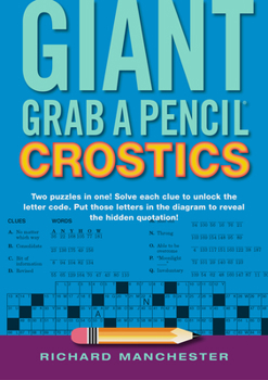Paperback Giant Grab a Pencil Crostics [Large Print] Book