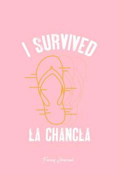 Paperback Funny Journal: Dot Grid Journal - I Survived La Chancla Slippers Funny Mexican Culture Gift - Pink Dotted Diary, Planner, Gratitude, Book