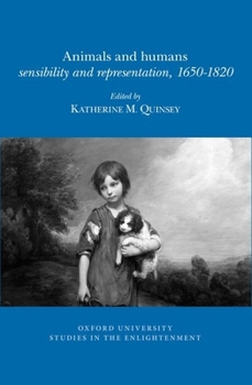 Paperback Animals and Humans: Sensibility and Representation, 1650-1820 Book