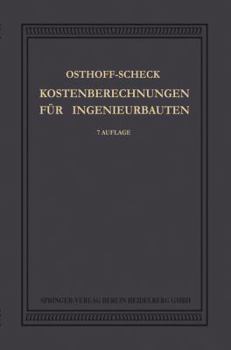 Paperback Kosten-Berechnungen Für Ingenieurbauten [German] Book