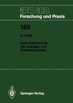 Paperback Automatisierung Der Justage Von Drehankerrelais [German] Book