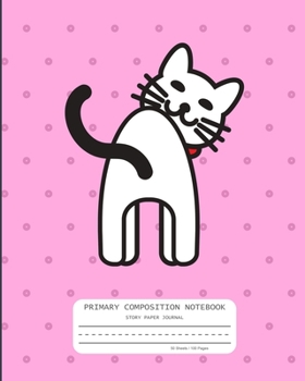 Paperback Primary Composition Notebook: Handwriting Practice Dotted Midline Notebook with Picture Space - Grade K-2 - 100 Lined Story Pages - School Exercise Book