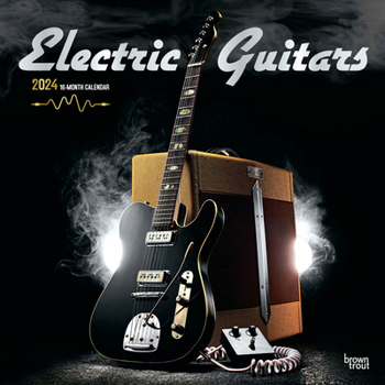 Electric Guitars | 2024 12 x 24 Inch Monthly Square Wall Calendar | Foil Stamped Cover | BrownTrout | Instrument Entertainment