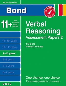 Paperback Bond Assessment Papers Verbal Reasoning 9-10 Yrs Book 2 Book
