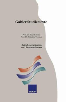 Paperback Betriebsorganisation Und Kommunikation [German] Book