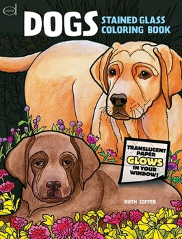 Paperback Dogs Stained Glass Coloring Book