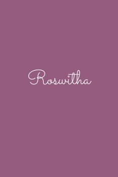 Roswitha: notebook with the name on the cover, elegant, discreet, official notebook for notes, dot grid notebook,