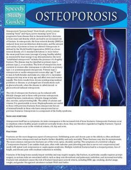Paperback Osteoporosis (Speedy Study Guide) Book