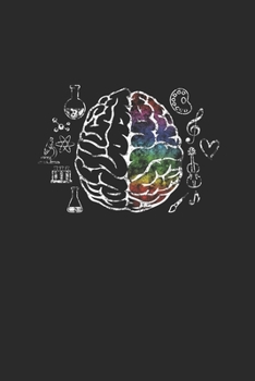 Brain Of Scientist: Dotted Bullet Notebook (6" x 9" - 120 pages) ~ Science Themed Notebook for Gift / Daily Activity Journals / Diary